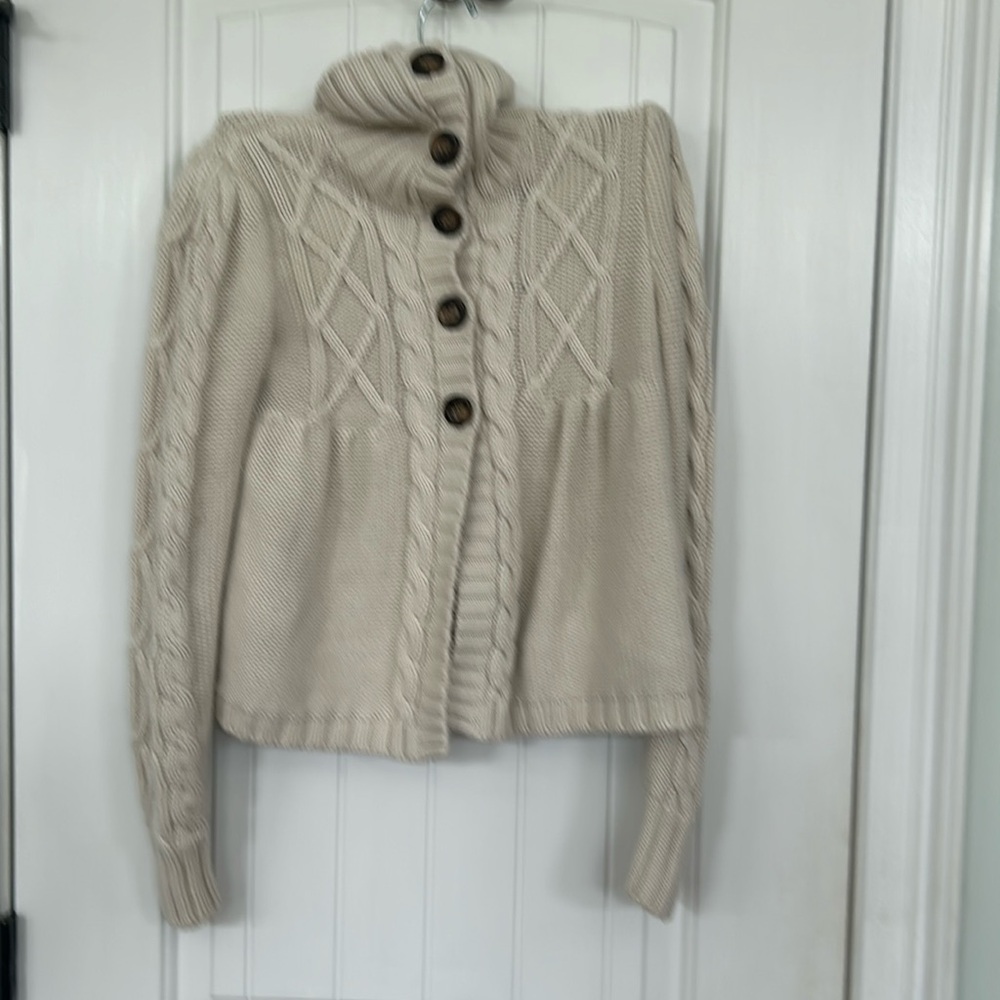 Gap kids xxl cardigan ivory w button up neck like new